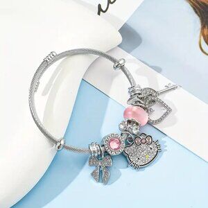 Hello Kitty 50th Anniversary Charm Bracelet Pink